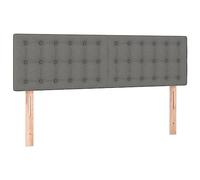 vidaXL Testiera a LED Grigio Scuro 144x5x78/88 cm in Tessuto