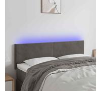 vidaXL Testiera a LED Grigio Scuro 144x5x78/88 cm in Velluto