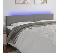 Testiera a led grigio scuro 180x5x78/88 cm in tessuto