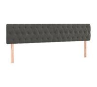 vidaXL Testiera a LED Grigio Scuro 180x7x78/88 cm in Velluto