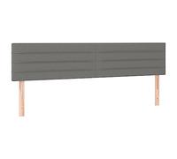 vidaXL Testiera a LED Grigio Scuro 200x5x78/88 cm in Tessuto