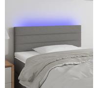 AX Testiera Letto Grigio 80x5x78/88cm LED 55cm Tagliabile Giroletto Casa 3121727
