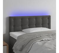 Testiera a led grigio scuro 80x5x78/88 cm in velluto
