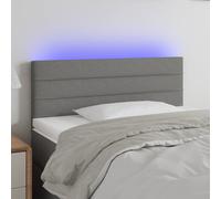 VIDAXL - Testiera A Led Grigio Scuro 90x5x78/88 Cm In Tessuto