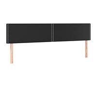 vidaXL Testiera a LED Nera 160x5x78/88 cm in Similpelle