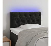 AX Testiera Letto Nero 80x7x78/88cm Led USB 55cm Tagliabile Testata News 3121980