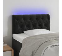 AX Testiera Letto Nero 80x7x78/88cm Led USB 55cm Tagliabile Testata News 3121980