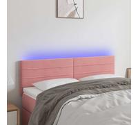 vidaXL Testiera a LED Rosa 144x5x78/88 cm in Velluto