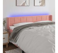 vidaXL Testiera a LED Rosa 183x16x78/88 cm in Velluto