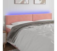 vidaXL Testiera a LED Rosa 200x5x78/88 cm in Velluto