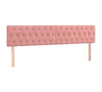 vidaXL Testiera a LED Rosa 200x7x78/88 cm in Velluto