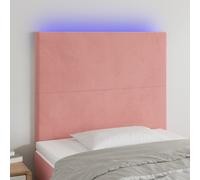 VidaXL Testiera a LED Rosa 90x5x118/128 cm in Velluto