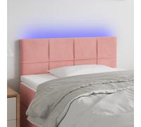 vidaXL Testiera a LED Rosa 90x5x78/88 cm in Tessuto