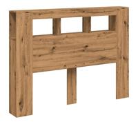 vidaXL Testiera LED Rovere Artigianale 140x18,5x103,5 cm Multistrato, testiera LED, Testata con LED, testiera con Ripiani, testiera con LED