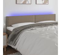 vidaXL Testiera a LED Tortora 200x5x78/88 cm in Tessuto