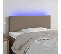 vidaXL Testiera a LED Tortora 80x5x78/88 cm in Tessuto