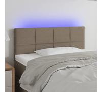 vidaXL Testiera a LED Tortora 80x5x78/88 cm in Tessuto