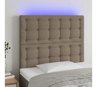 vidaXL Testiera a LED Tortora 90x5x118/128 cm in Tessuto