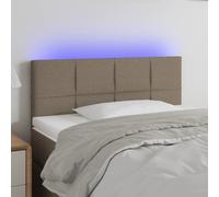 vidaXL Testiera a LED Tortora 90x5x78/88 cm in Tessuto