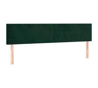 vidaXL Testiera a LED Verde Scuro 200x5x78/88 cm in Velluto