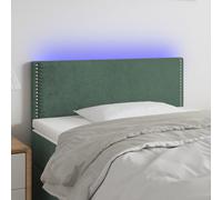vidaXL Testiera a LED Verde Scuro 80x5x78/88 cm in Velluto