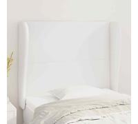 vidaXL Testiera ad Orecchio Bianca 103x23x118/128 cm in Similpelle