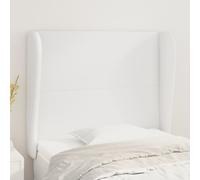 vidaXL Testiera ad Orecchio Bianca 103x23x118/128 cm in Similpelle