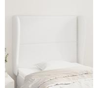 vidaXL Testiera ad Orecchio Bianca 103x23x118/128 cm in Similpelle