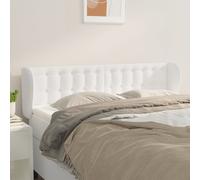 vidaXL Testiera ad Orecchio Bianca 147x23x78/88 cm in Similpelle