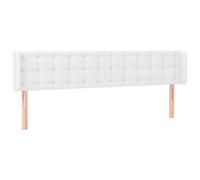 vidaXL Testiera ad Orecchio Bianca 163x16x78/88 cm in Similpelle