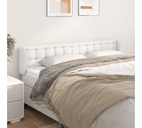 vidaXL Testiera ad Orecchio Bianca 183x23x78/88 cm in Similpelle