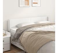 vidaXL Testiera ad Orecchio Bianca 203x16x78/88 cm in Similpelle