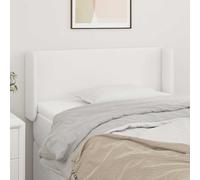 vidaXL Testiera ad Orecchio Bianca 93x16x78/88 cm in Similpelle