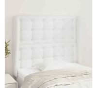 vidaXL Testiera ad Orecchio Bianca 93x23x118/128 cm in Similpelle