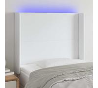 vidaXL Testiera ad Orecchio Bianco 83x16x118/128 cm in Similpelle