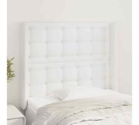 vidaXL Testiera ad Orecchio Bianco 83x16x118/128 cm in Similpelle