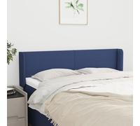 vidaXL Testiera ad Orecchio Blu 147x16x78/88cm in Tessuto