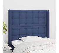 vidaXL Testiera ad Orecchio Blu 83x16x118/128 cm in Tessuto