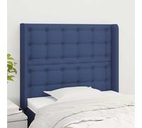 vidaXL Testiera ad Orecchio Blu 83x16x118/128 cm in Tessuto
