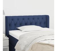 vidaXL Testiera ad Orecchio Blu 93x16x78/88cm in Tessuto