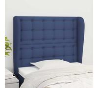vidaXL Testiera ad Orecchio Blu 93x23x118/128 cm in Tessuto