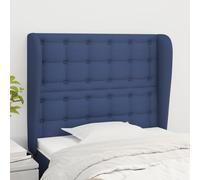 vidaXL Testiera ad Orecchio Blu 93x23x118/128 cm in Tessuto