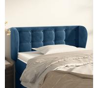 vidaXL Testiera ad Orecchio Blu Scuro 103x23x78/88 cm in Velluto