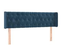 vidaXL Testiera ad Orecchio Blu Scuro 163x16x78/88 cm in Velluto