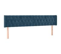vidaXL Testiera ad Orecchio Blu Scuro 203x16x78/88 cm in Velluto