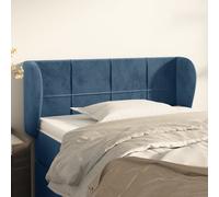 vidaXL Testiera ad Orecchio Blu Scuro 83x23x78/88 cm in Velluto
