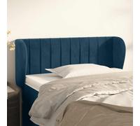 vidaXL Testiera ad Orecchio Blu Scuro 93x23x78/88 cm in Velluto