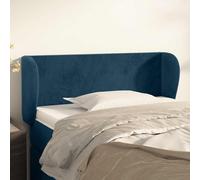 vidaXL Testiera ad Orecchio Blu Scuro 93x23x78/88 cm in Velluto