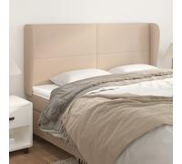 vidaXL Testiera ad Orecchio Cappuccino 203x23x118/128 cm in Similpelle