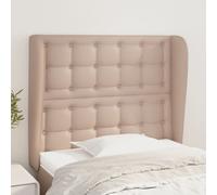 vidaXL Testiera ad Orecchio in Similpelle Cappuccino 93x23x118/128 cm